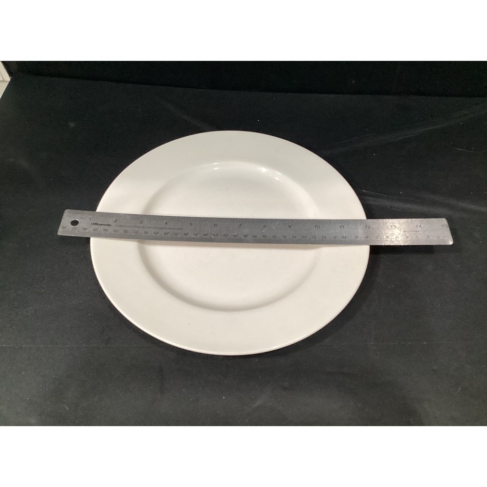Pier 1 New Essentials Classic 2-Piece White Porcelain Dinner Plates *